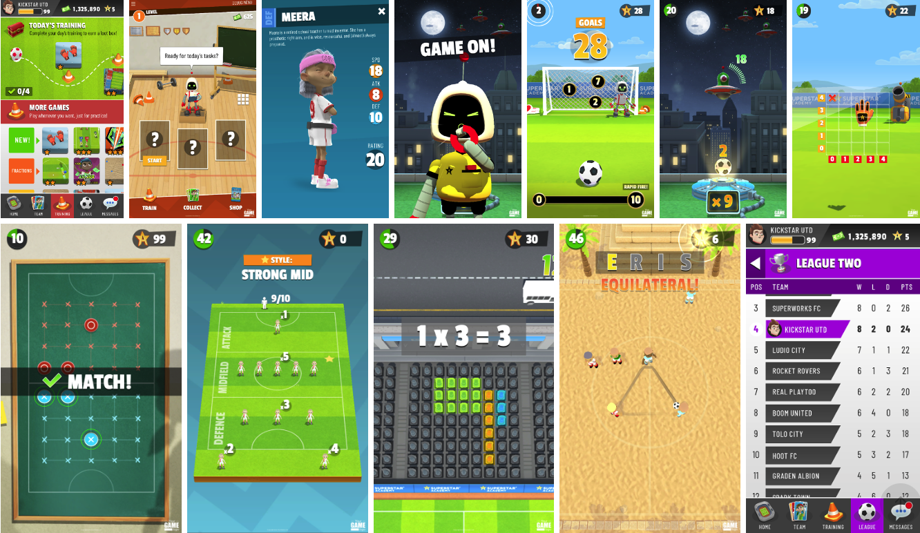 Superstar Academy — game screens